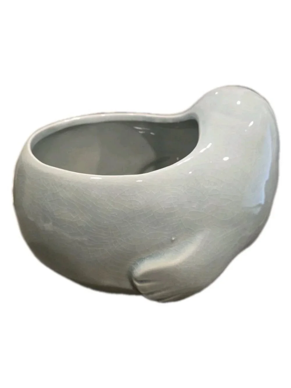 New Blue Rustic Seal Ceramic Indoor Outdoor Planter Catus Succulent Pot